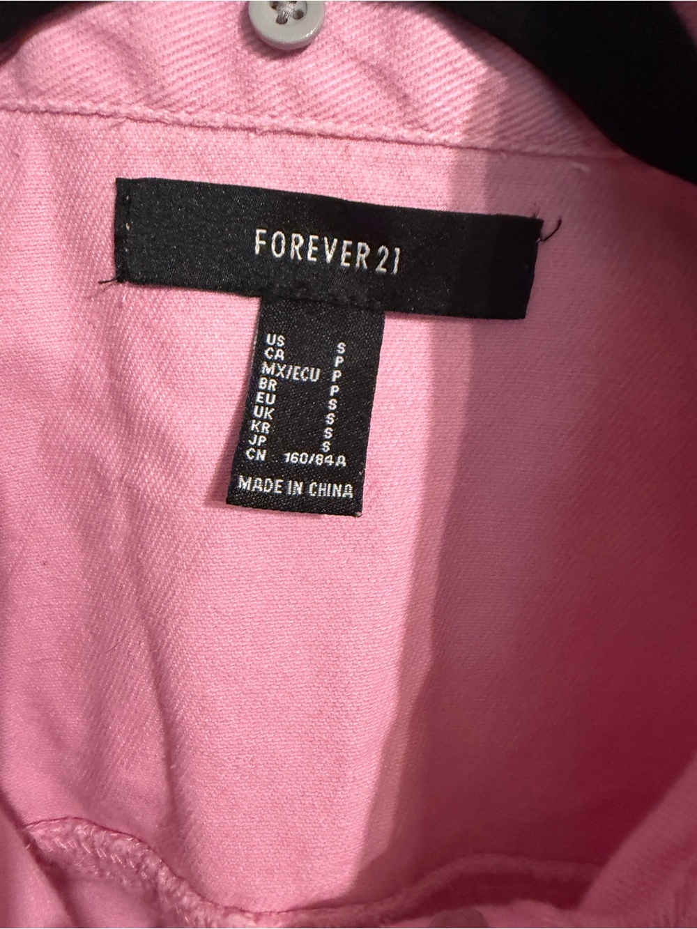 Forever 21 Pink Cropped Denim Jacket - Picture 4 of 8